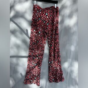 Pink cheetah super soft and fuzzy pajama pants Size Small